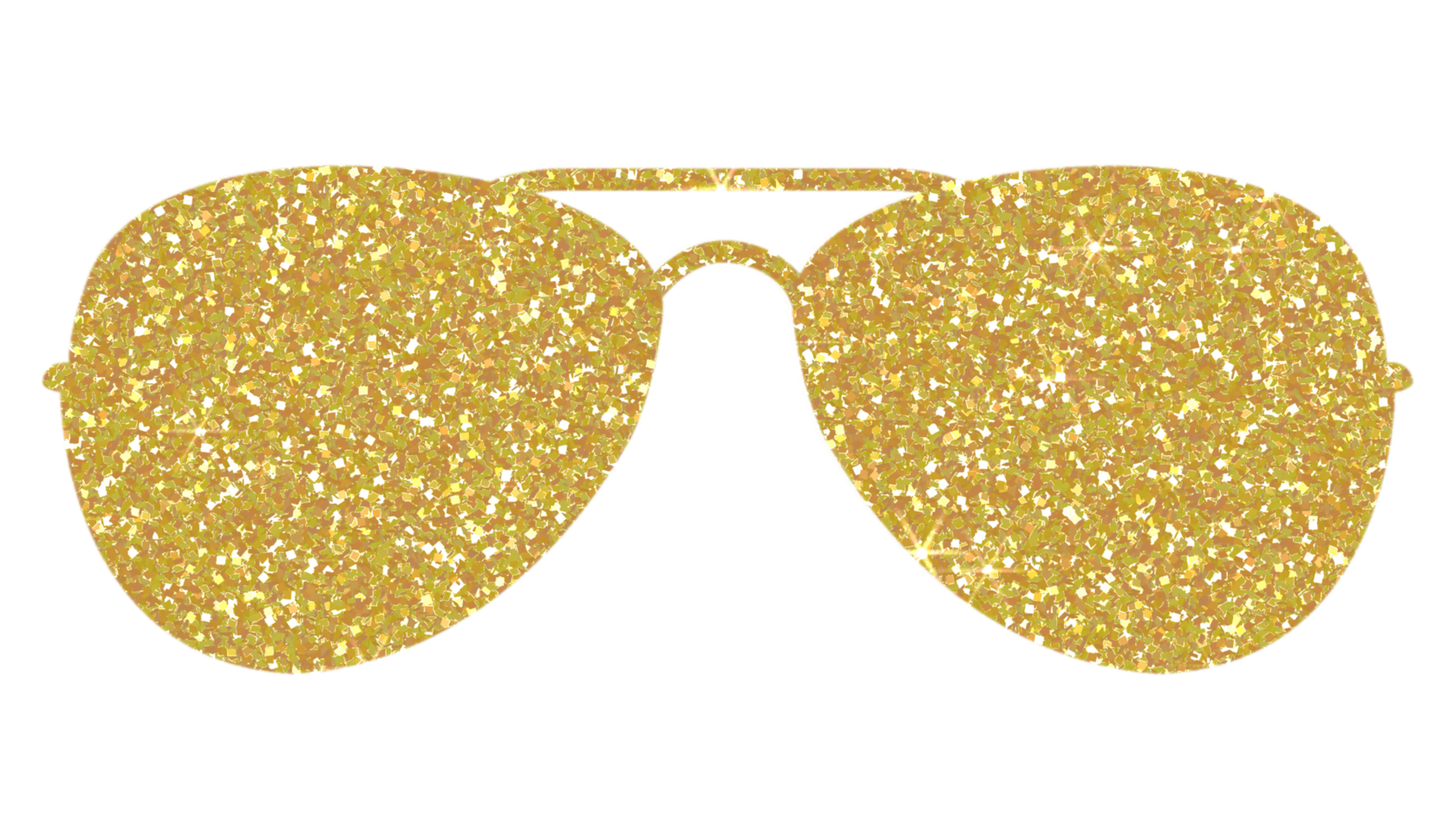 dourado brilhar oculos de sol ícone em transparente fundo. png