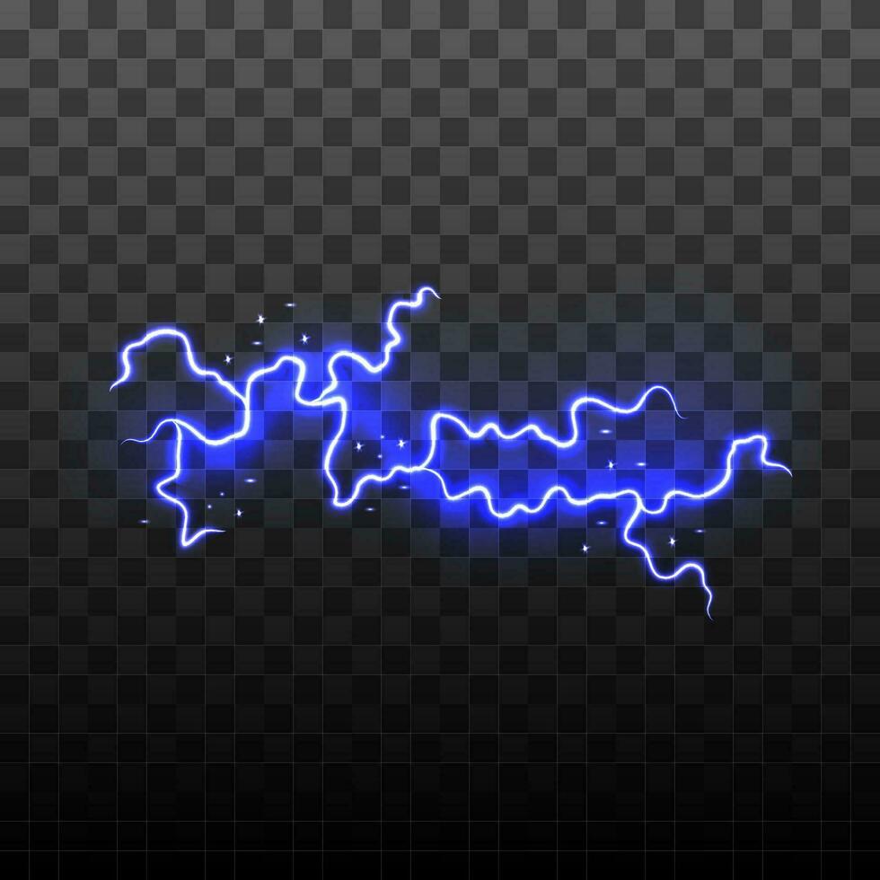Realistic Detailed 3d Lightning Electric Thunderbolt. Vector