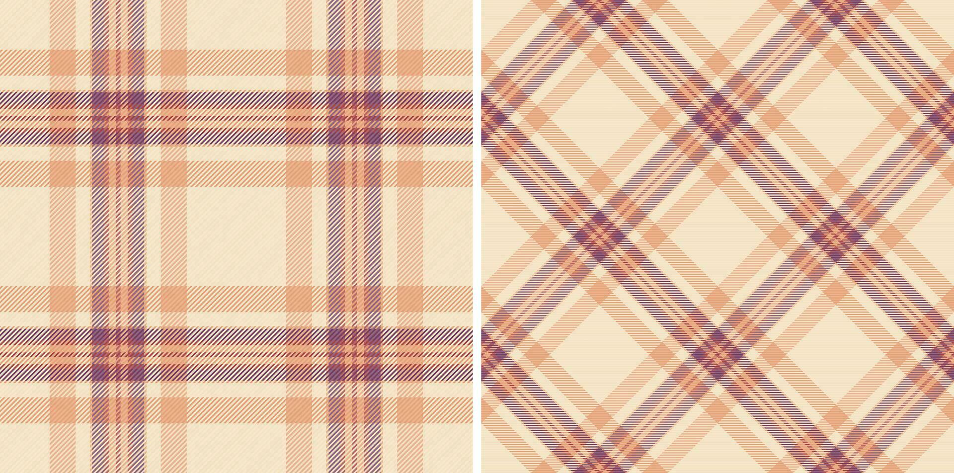 Fabric texture seamless of tartan background vector with a plaid check pattern textile.