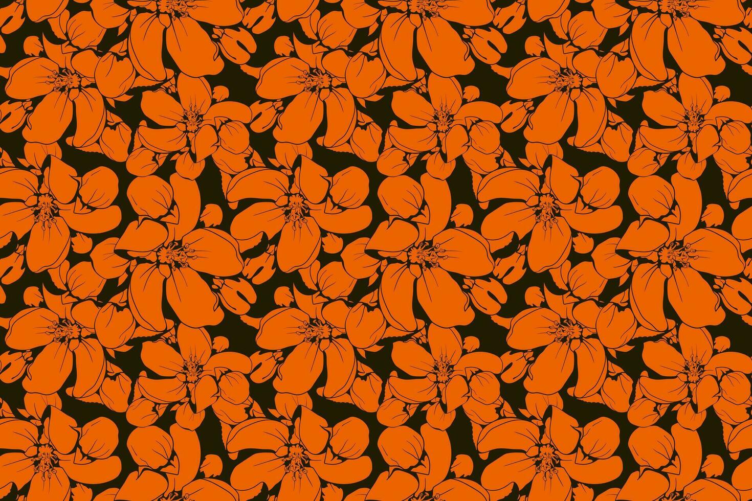 fondo de vector transparente de patrón floral. diseño de papel tapiz de follaje y flores de la naturaleza.