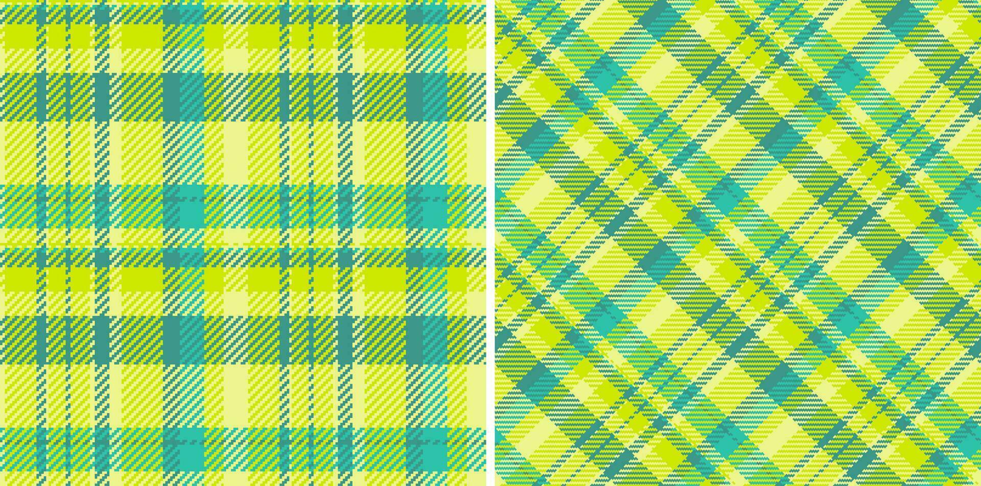 Plaid pattern tartan of seamless check fabric with a texture textile vector background. Set in nature colors. Fashion trends with mixed straight stripes.