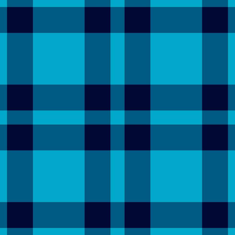 Tech seamless plaid fabric, advertising textile pattern check. Cultural vector texture background tartan in cyan and dark colors.