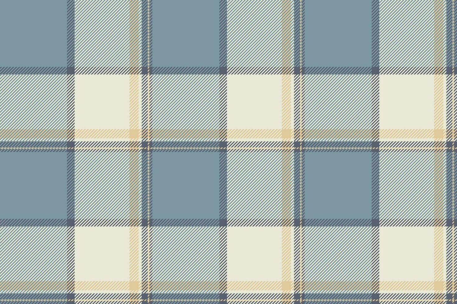 Plaid background, check seamless pattern in blue. Vector fabric texture for textile print, wrapping paper, gift card or wallpaper.