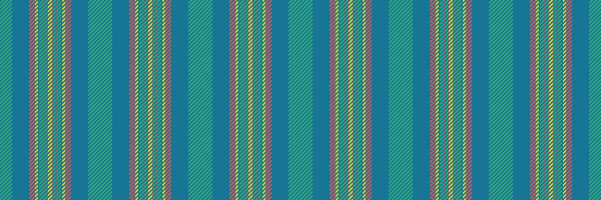 Piece stripe lines fabric, customize texture pattern vector. Easter textile vertical seamless background in cyan and mint colors. vector