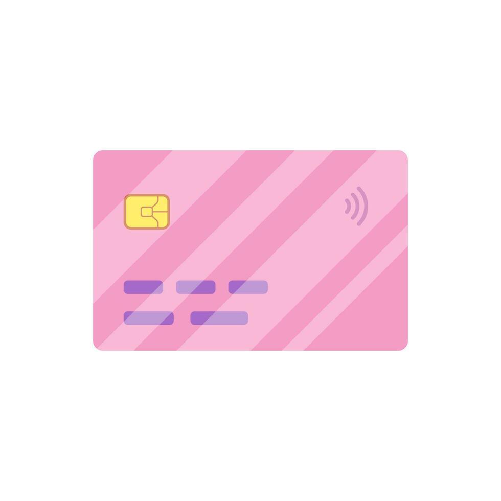 dibujos animados color el plastico crédito tarjeta modelo. vector