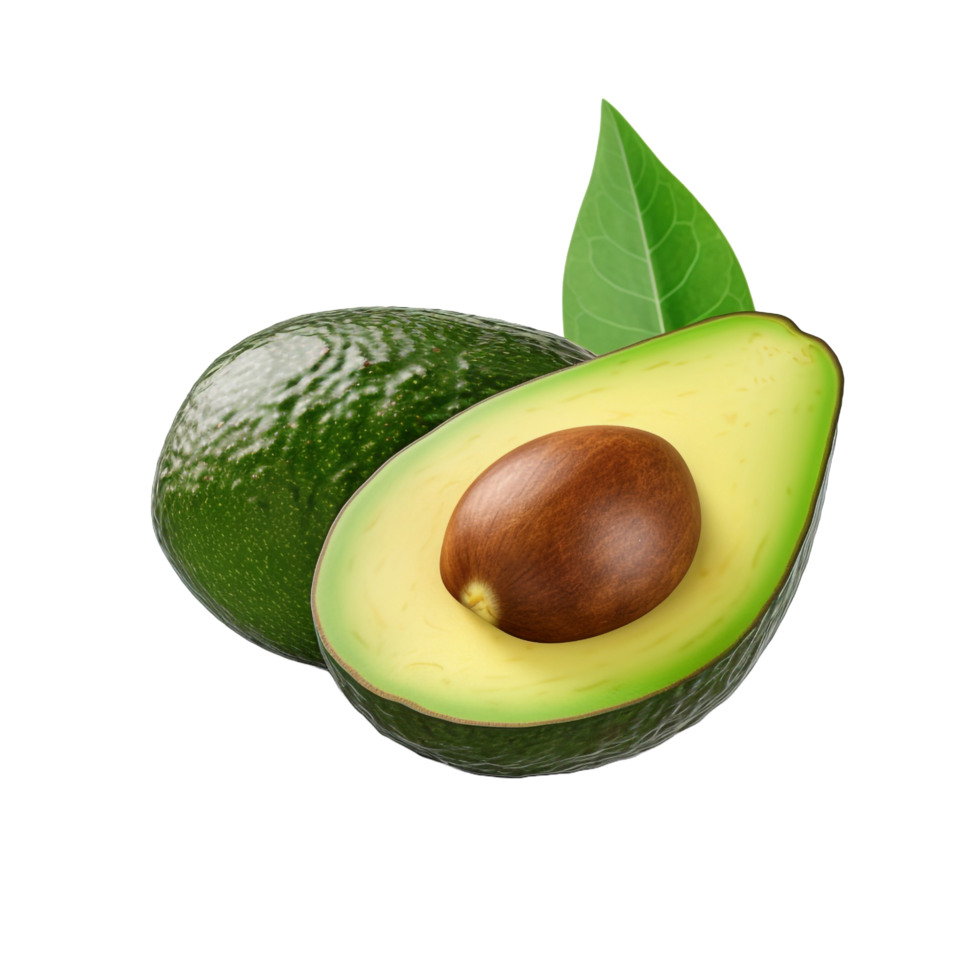 ai generado aguacate aislado en transparente antecedentes png