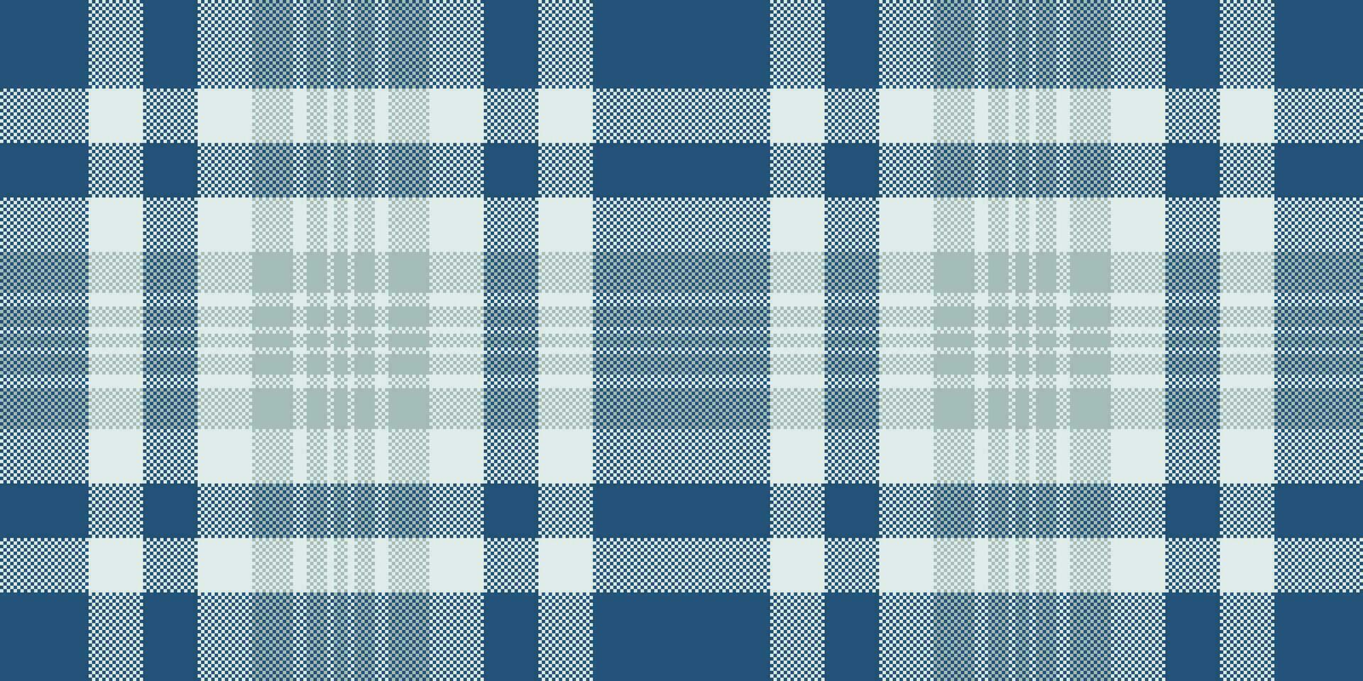 Customizable tartan plaid background, dreamy check fabric vector. Lined seamless textile texture pattern in cyan and white colors. vector