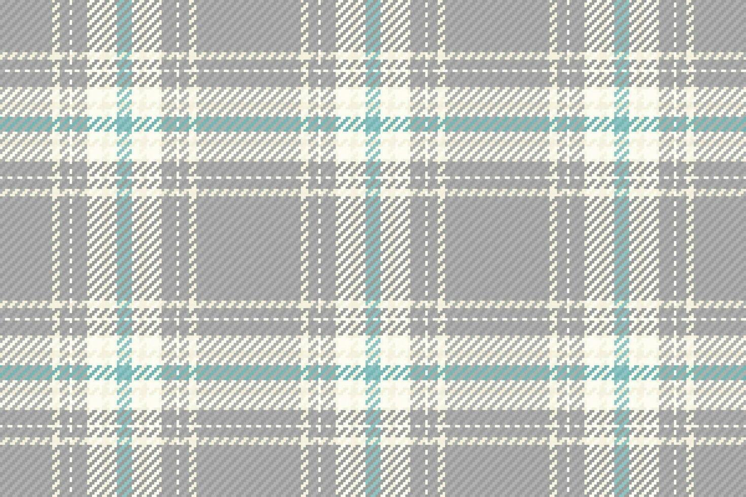 Autumn pattern seamless fabric, metal plaid check vector. Nostalgic tartan texture background textile in grey and snow colors. vector