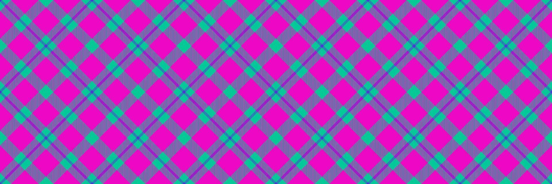 Fit check textile fabric, colourful texture plaid background. Neat pattern seamless tartan vector in bright and teal colors.