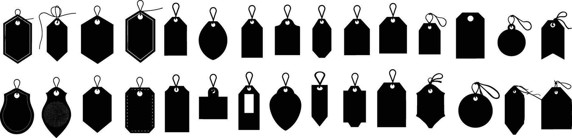 Sale sticker shape collection, price tag vector, shopping labels set, promotional badge shape, discount, commerce, sale sticker, advertisement, offers card vector