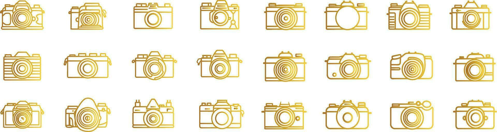 Camera icon set, photography symbol, digital camera, camera logo, multimedia symbol, lens icon, picture symbol, photography icon set, camera graphic, photo technology, visual media icon vector