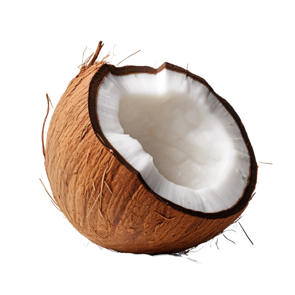 AI generated Coconut isolated on transparent background png