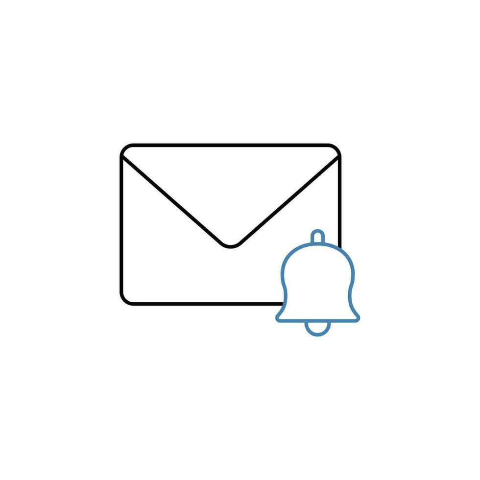 notification concept line icon. Simple element illustration. notification concept outline symbol design. vector