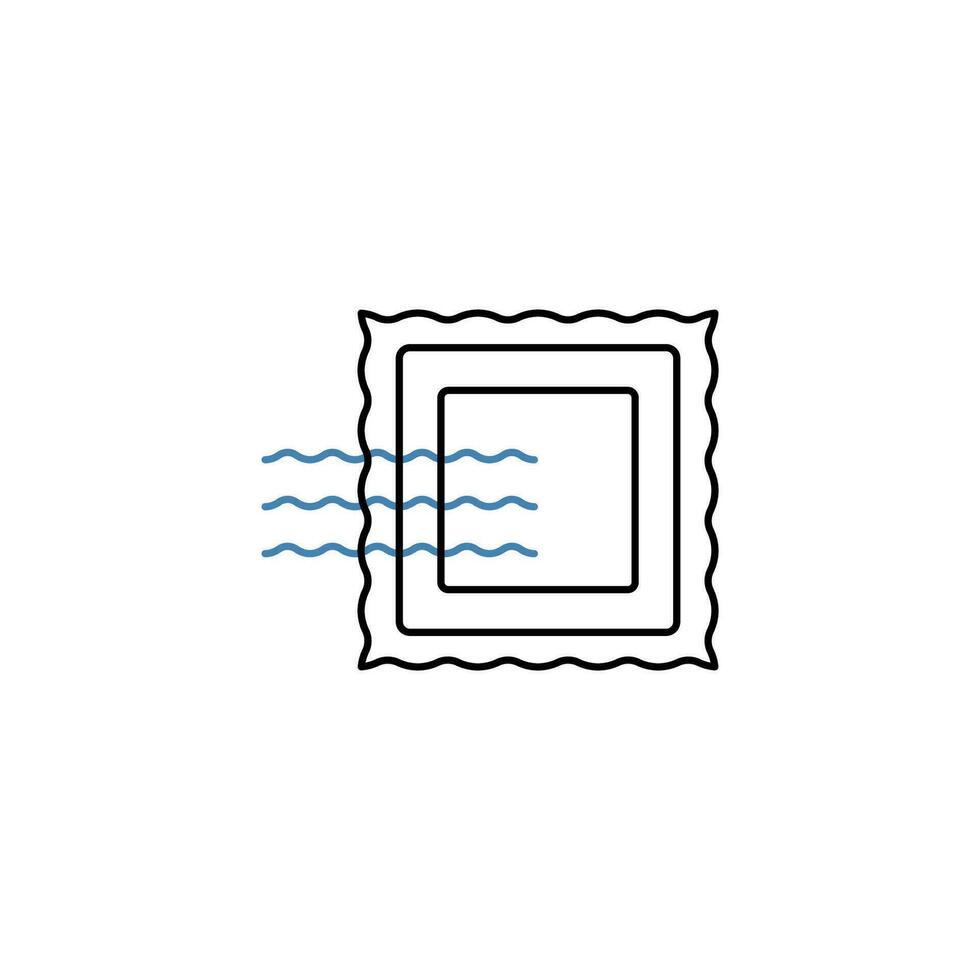 stamp concept line icon. Simple element illustration. stamp concept outline symbol design. vector