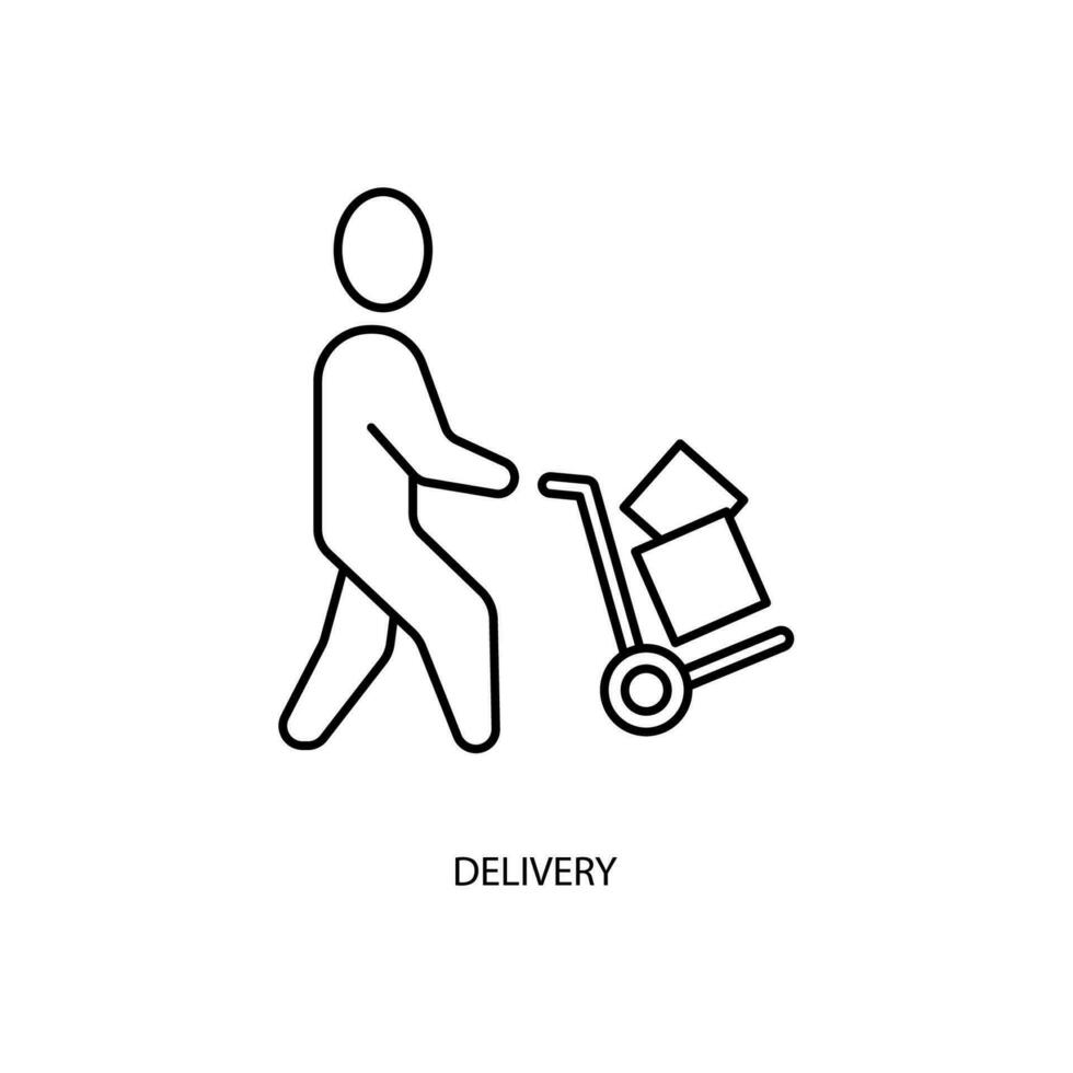 delivery concept line icon. Simple element illustration. delivery concept outline symbol design. vector