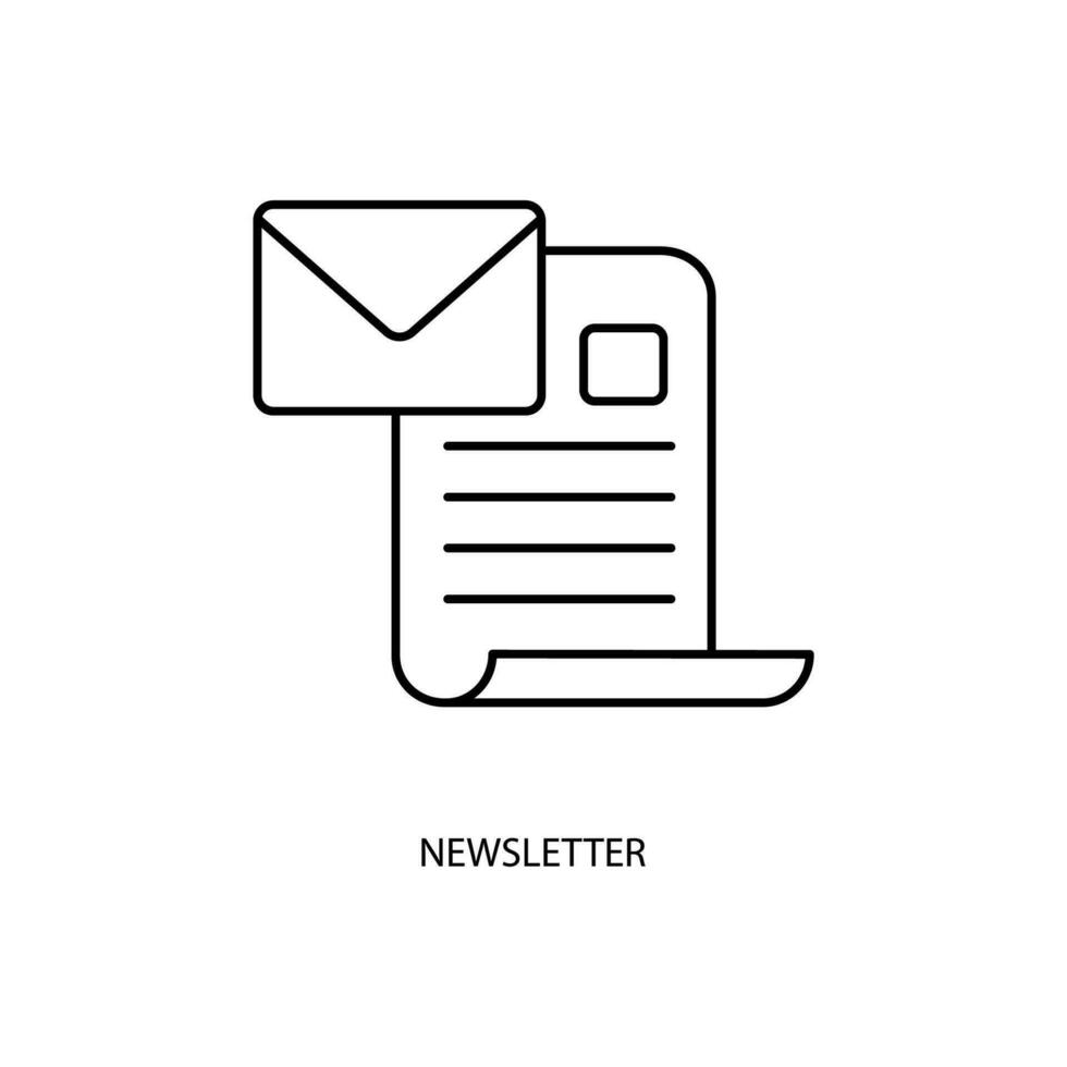 newsletter concept line icon. Simple element illustration. newsletter concept outline symbol design. vector