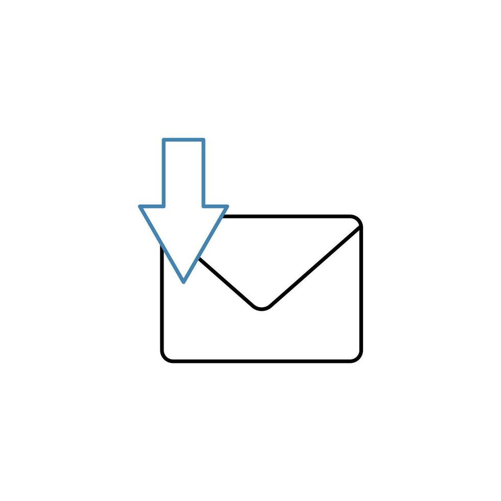 receive concept line icon. Simple element illustration. receive concept outline symbol design. vector