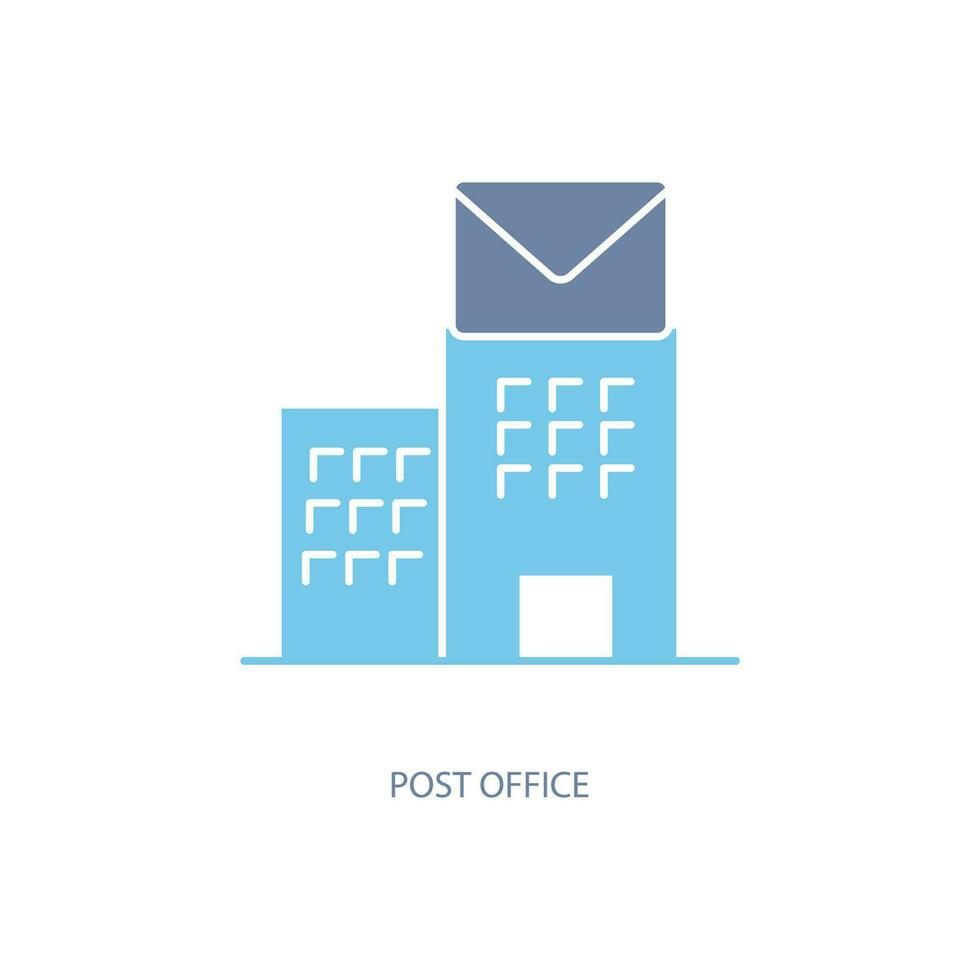post office concept line icon. Simple element illustration. post office concept outline symbol design. vector