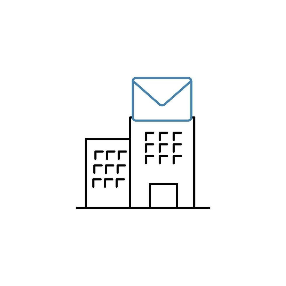 post office concept line icon. Simple element illustration. post office concept outline symbol design. vector