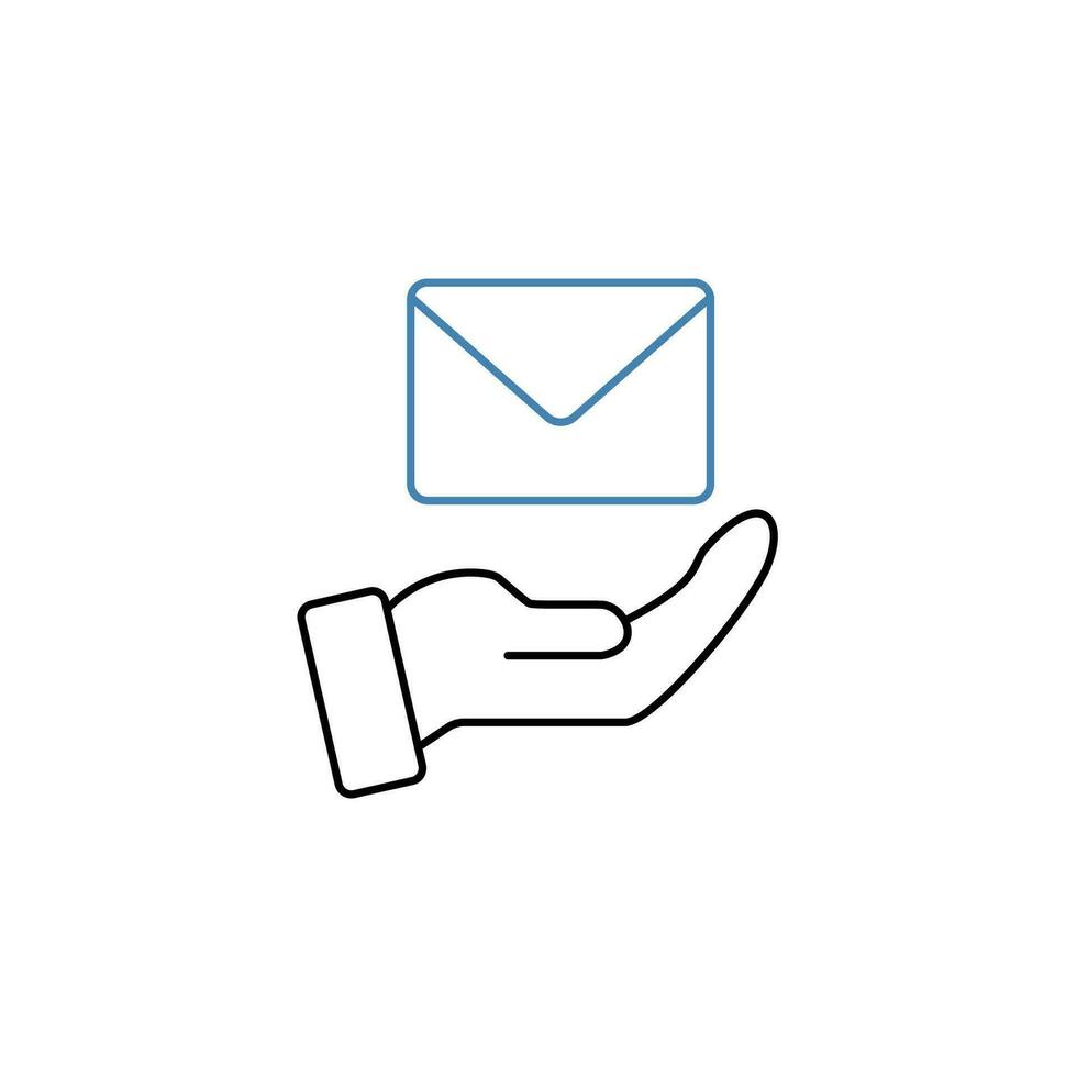 postal service concept line icon. Simple element illustration. postal service concept outline symbol design. vector