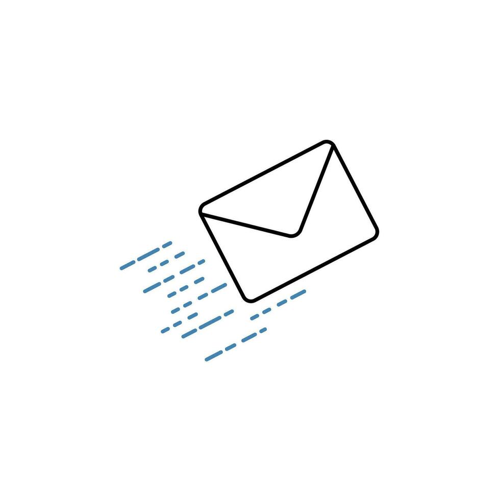mail concept line icon. Simple element illustration. mail concept outline symbol design. vector