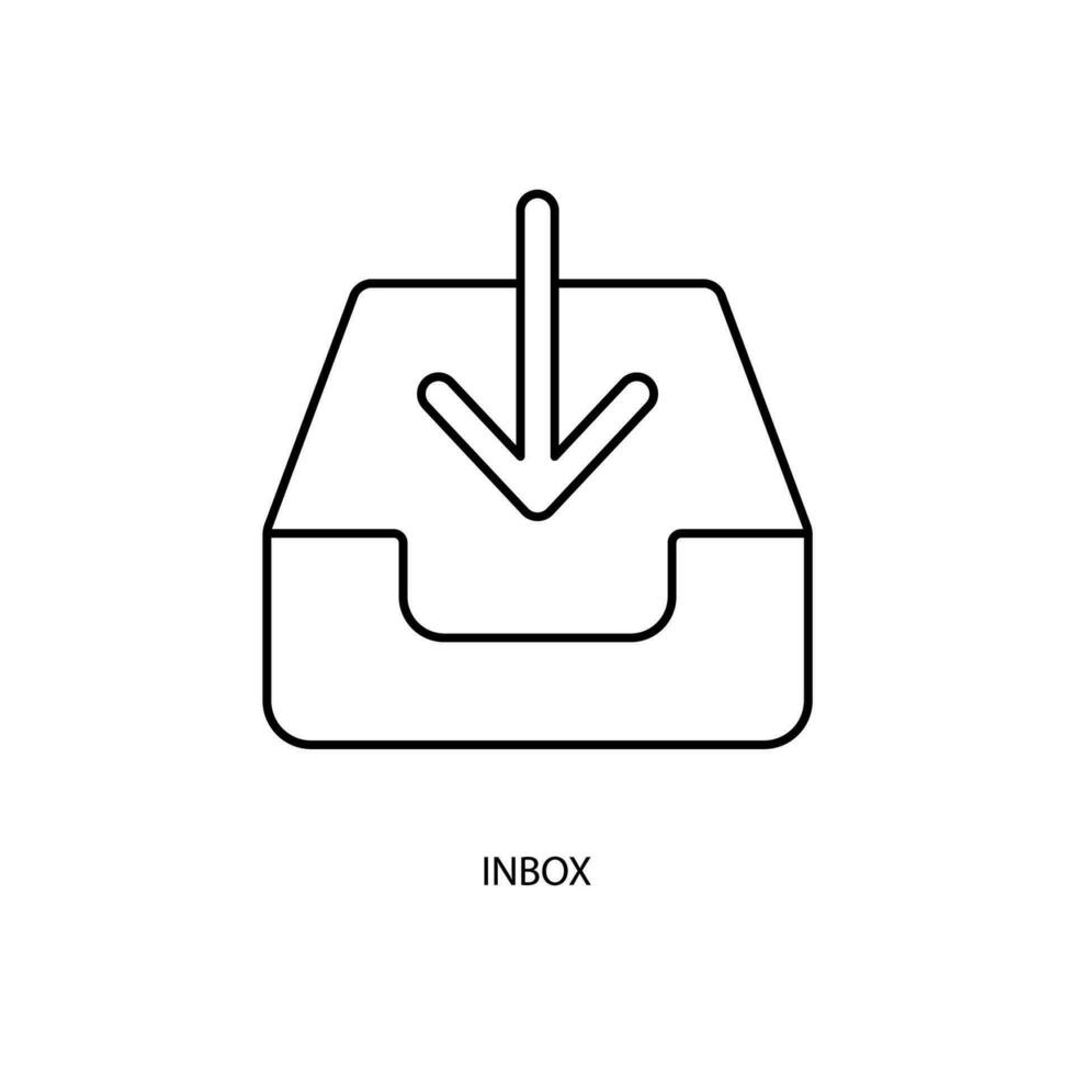 inbox concept line icon. Simple element illustration. inbox concept outline symbol design. vector