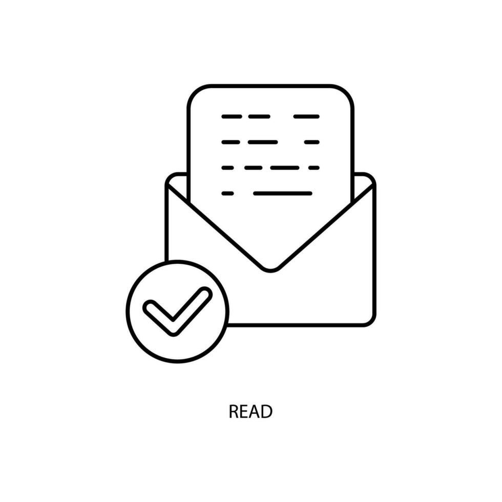 read concept line icon. Simple element illustration. read concept outline symbol design. vector