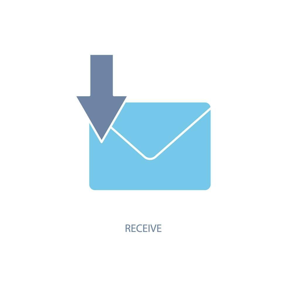 receive concept line icon. Simple element illustration. receive concept outline symbol design. vector