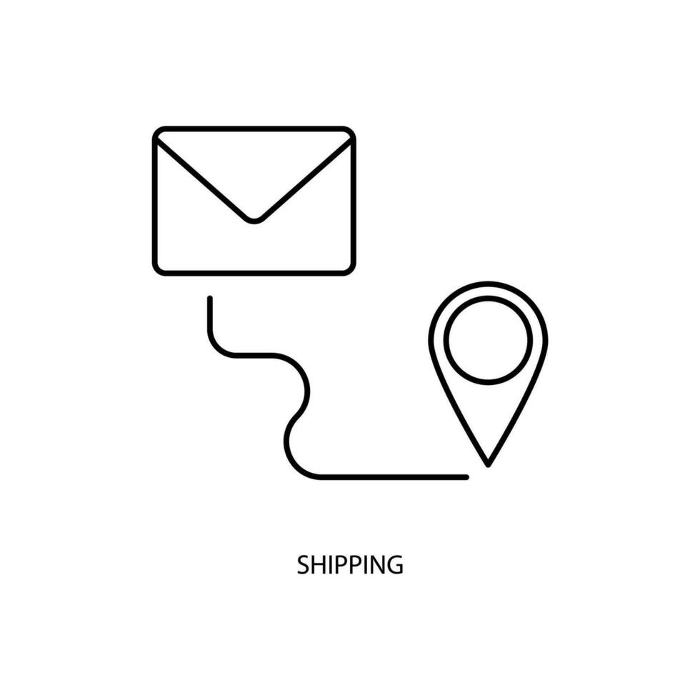 shipping concept line icon. Simple element illustration. shipping concept outline symbol design. vector