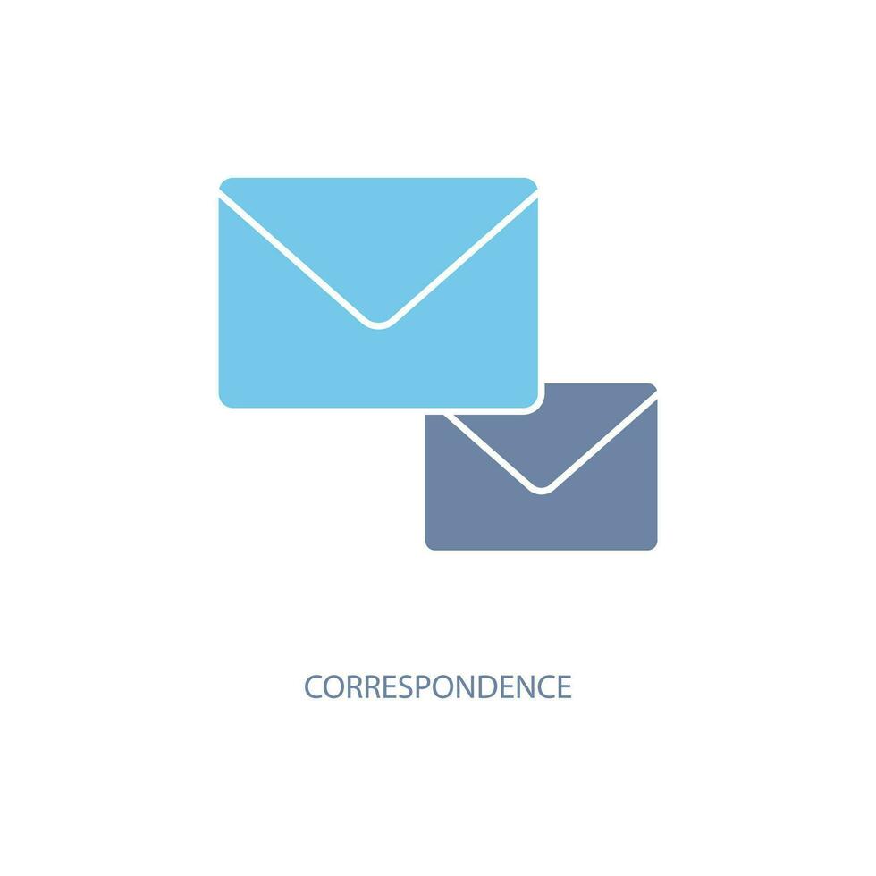 correspondence concept line icon. Simple element illustration. correspondence concept outline symbol design. vector