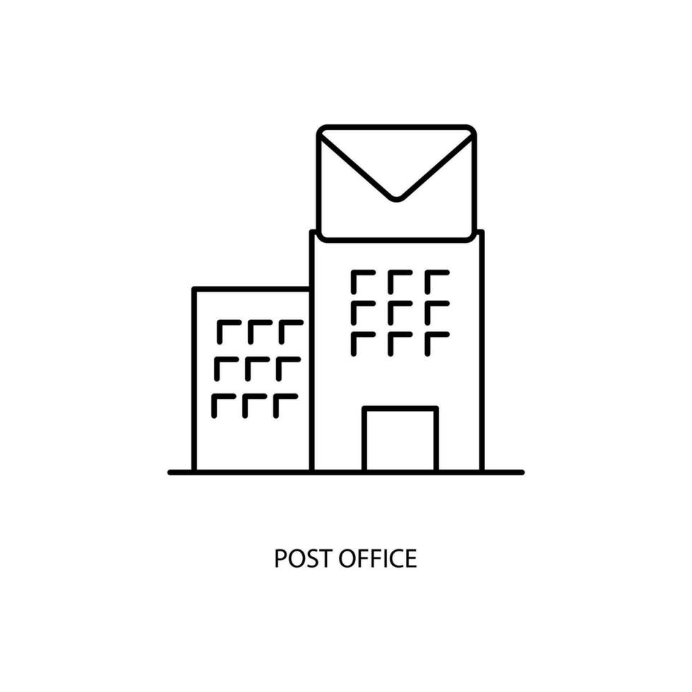 post office concept line icon. Simple element illustration. post office concept outline symbol design. vector