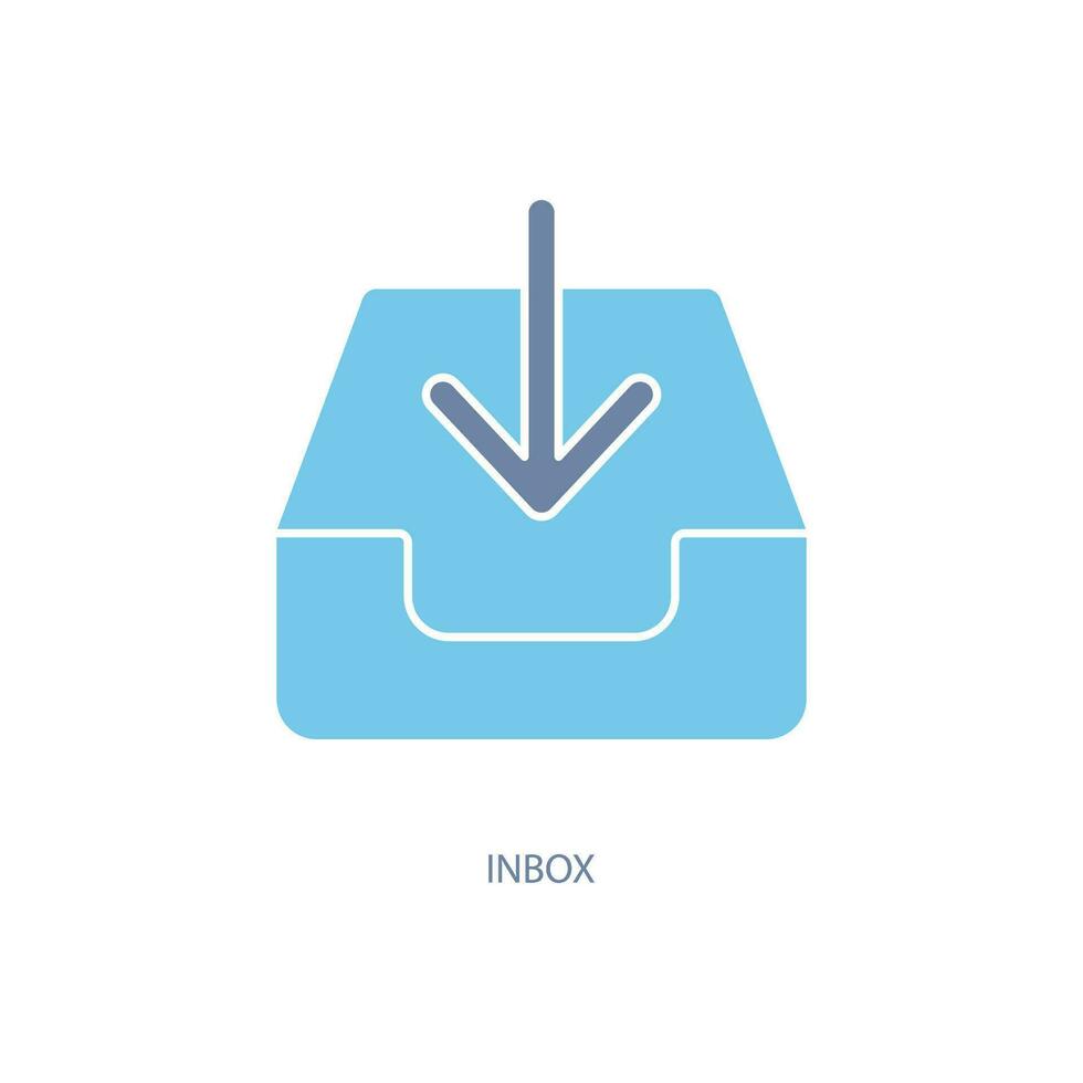 inbox concept line icon. Simple element illustration. inbox concept outline symbol design. vector