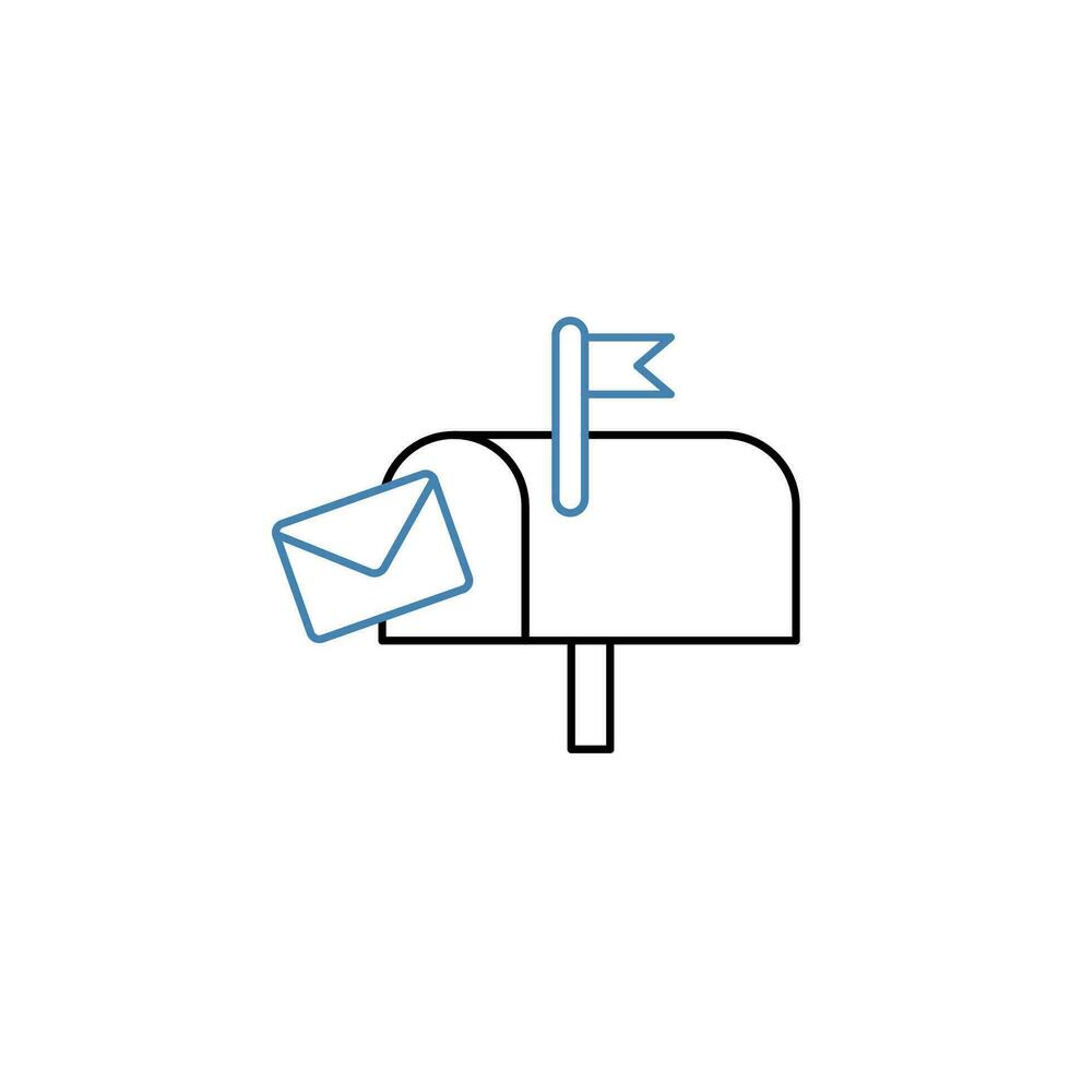 mail box concept line icon. Simple element illustration. mail box concept outline symbol design. vector