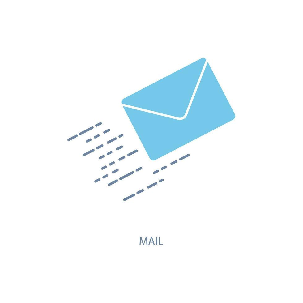 mail concept line icon. Simple element illustration. mail concept outline symbol design. vector