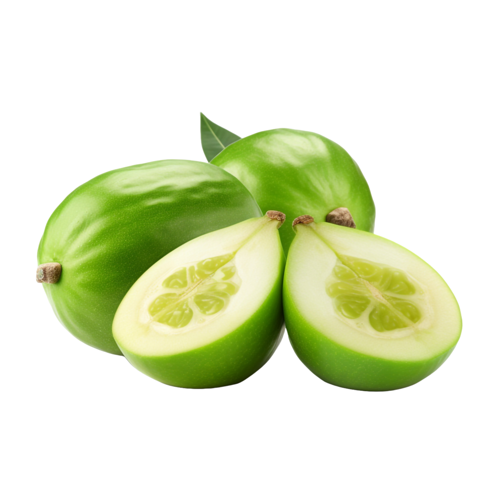 AI generated Feijoa isolated on transparent background png