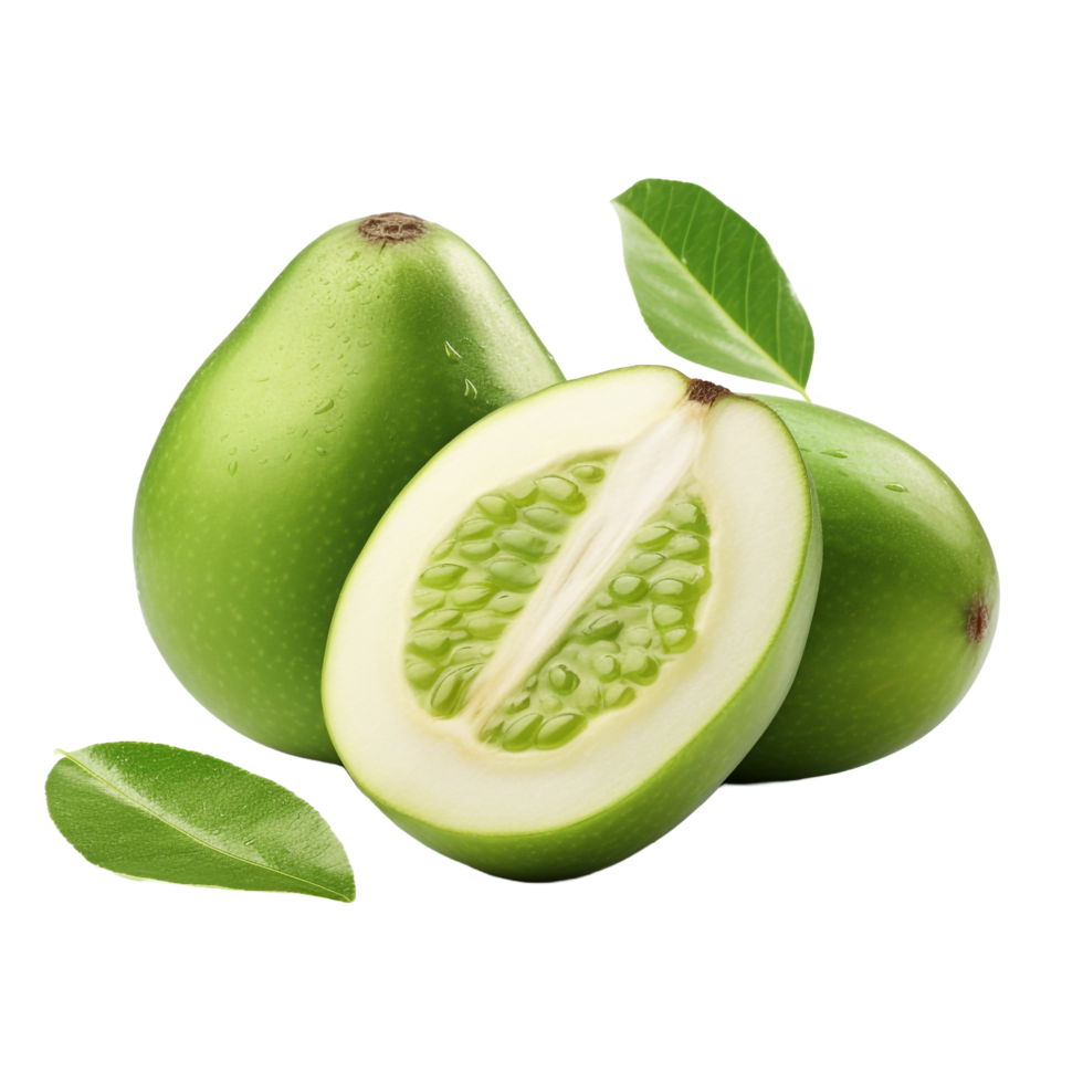 AI generated Feijoa isolated on transparent background png