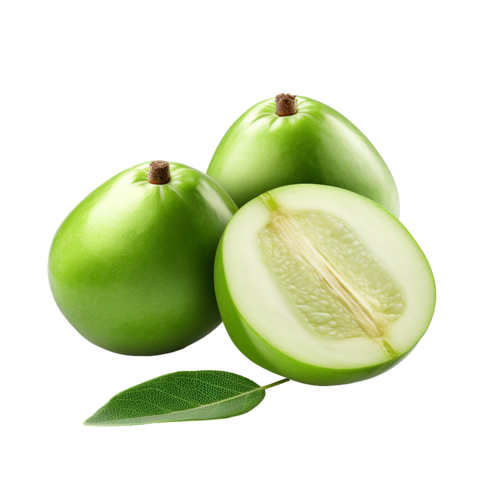 AI generated Feijoa isolated on transparent background png