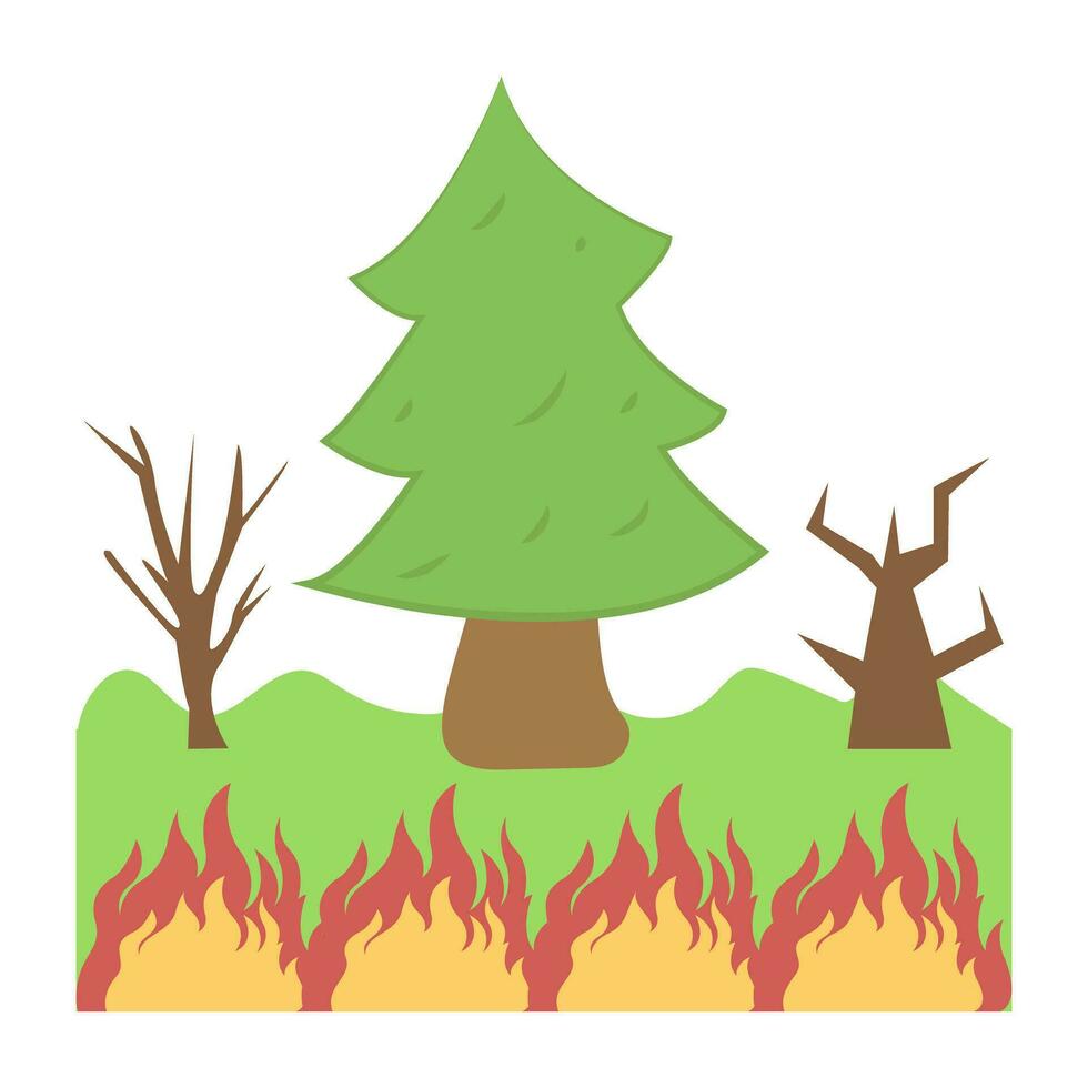 Trendy Wildfire Concepts vector