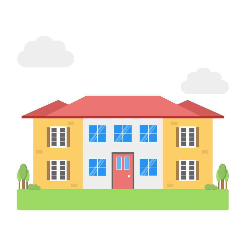 Trendy Banglow Concepts vector