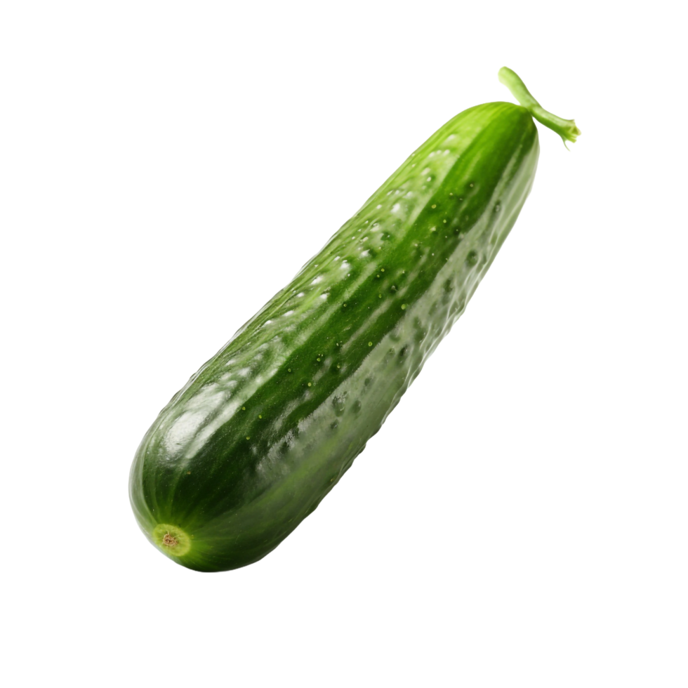 AI generated Fresh cucumber isolated on transparent background png
