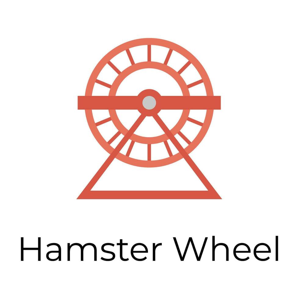Trendy Hamster Wheel vector