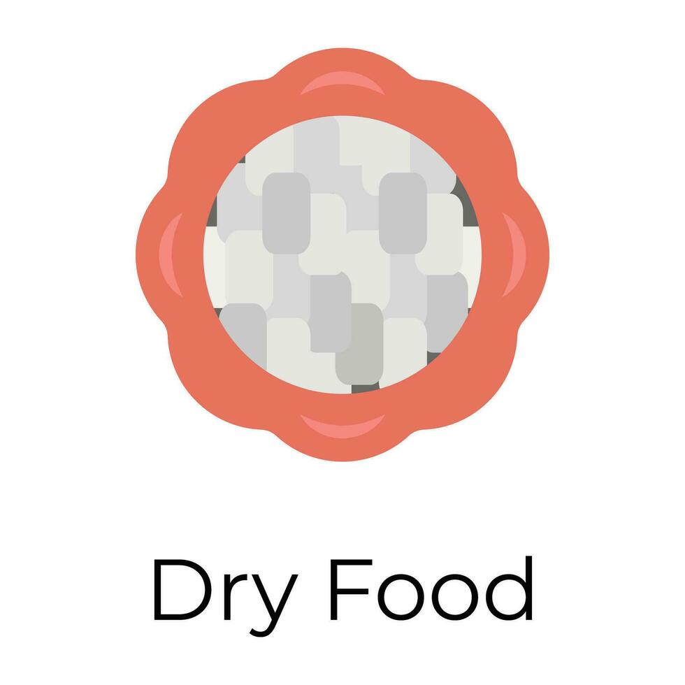 Trendy Dry Food vector