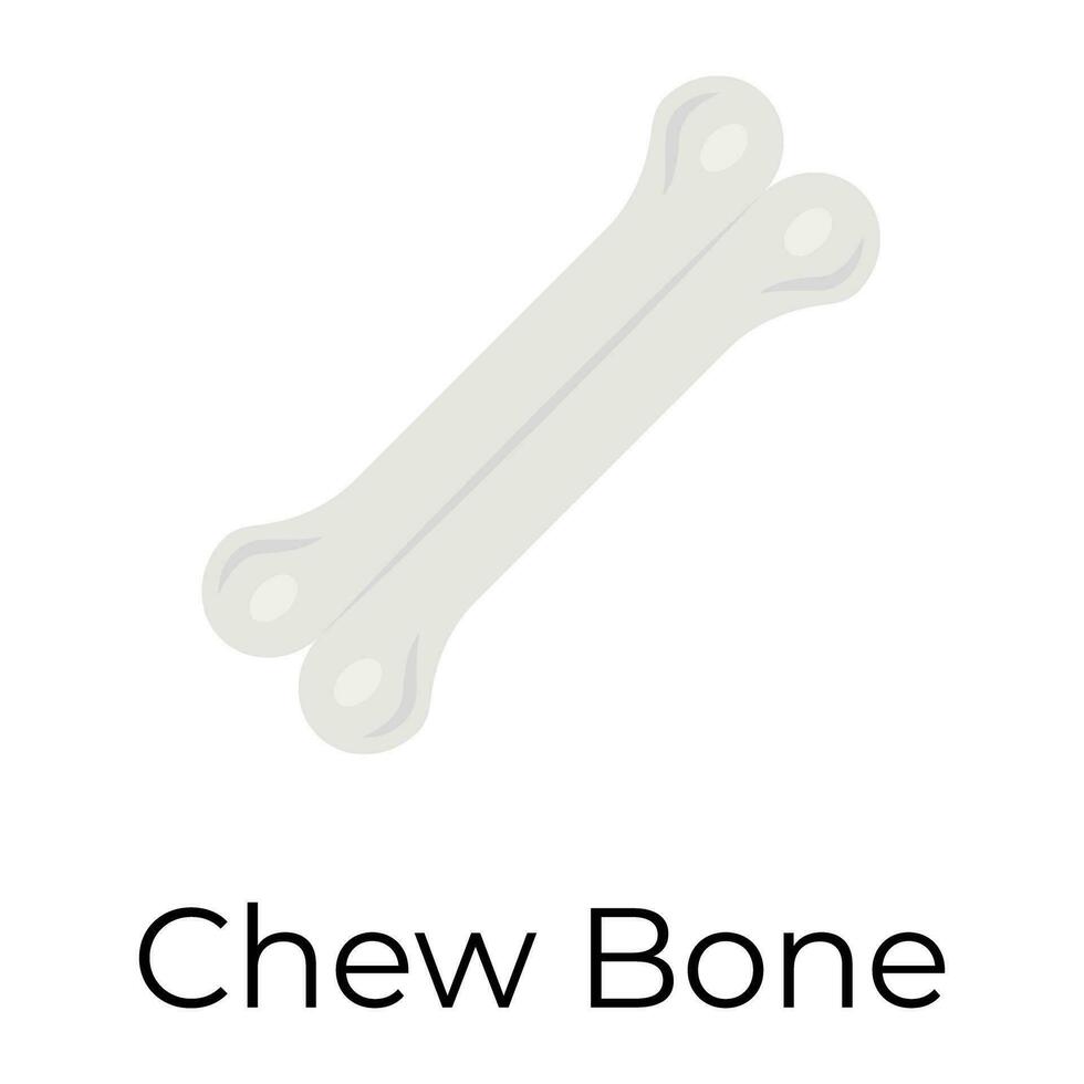 Trendy Chewable Bone vector