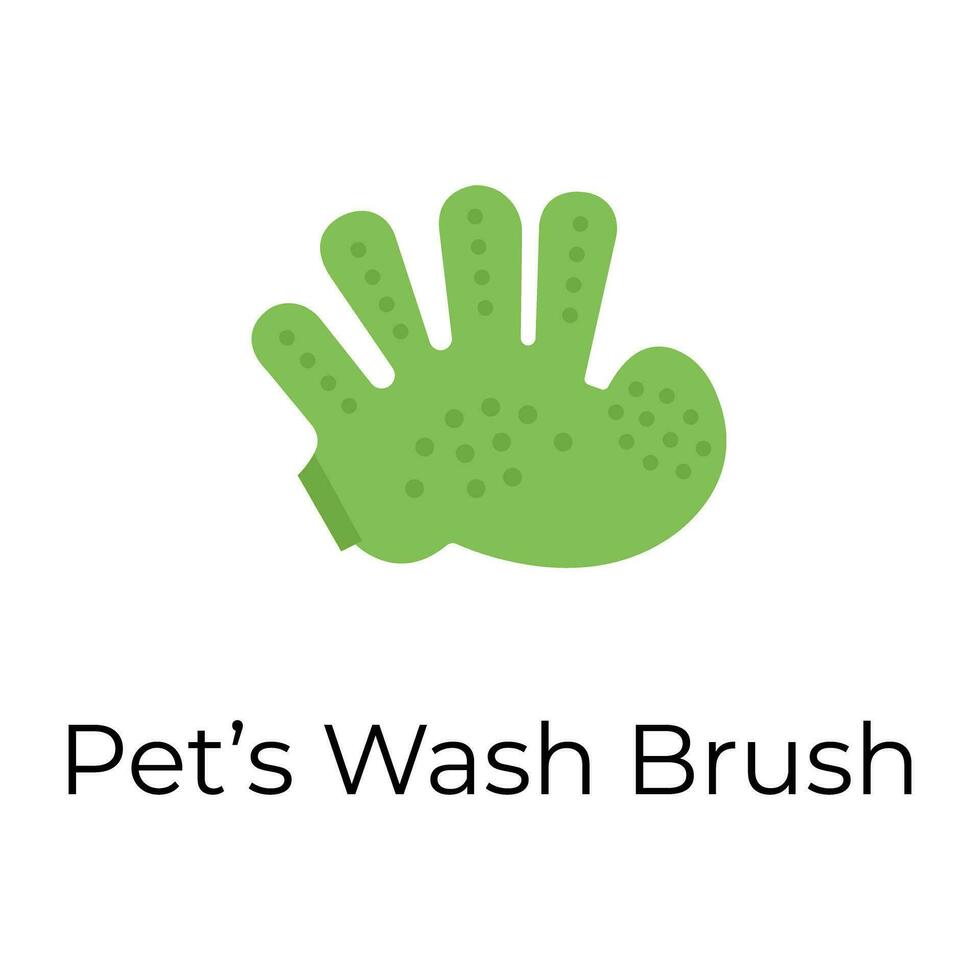 Pets Wash Brush vector