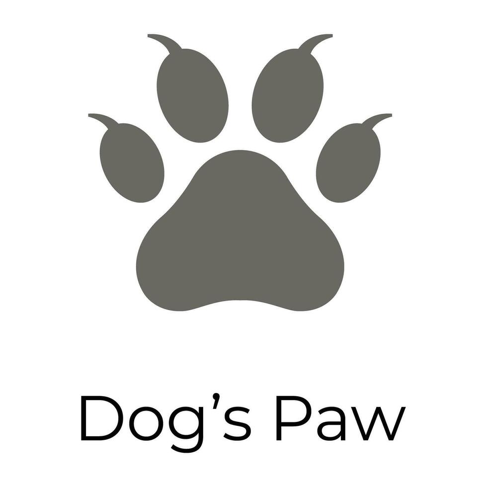 Trendy Dogs Paw vector