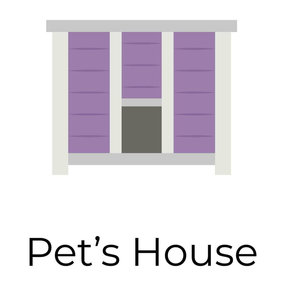 Trendy Pet House vector