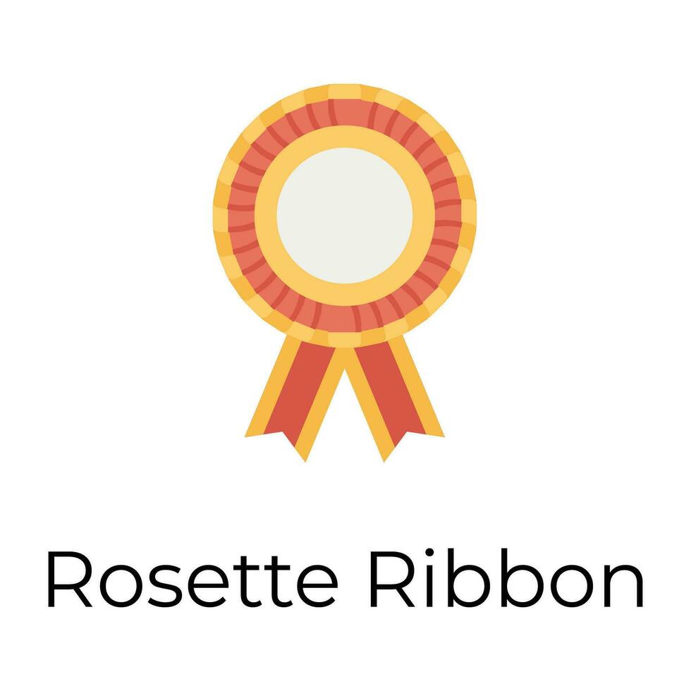 Trendy Rosette Ribbon vector