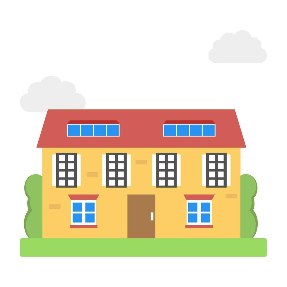 Trendy Cottages Concepts vector