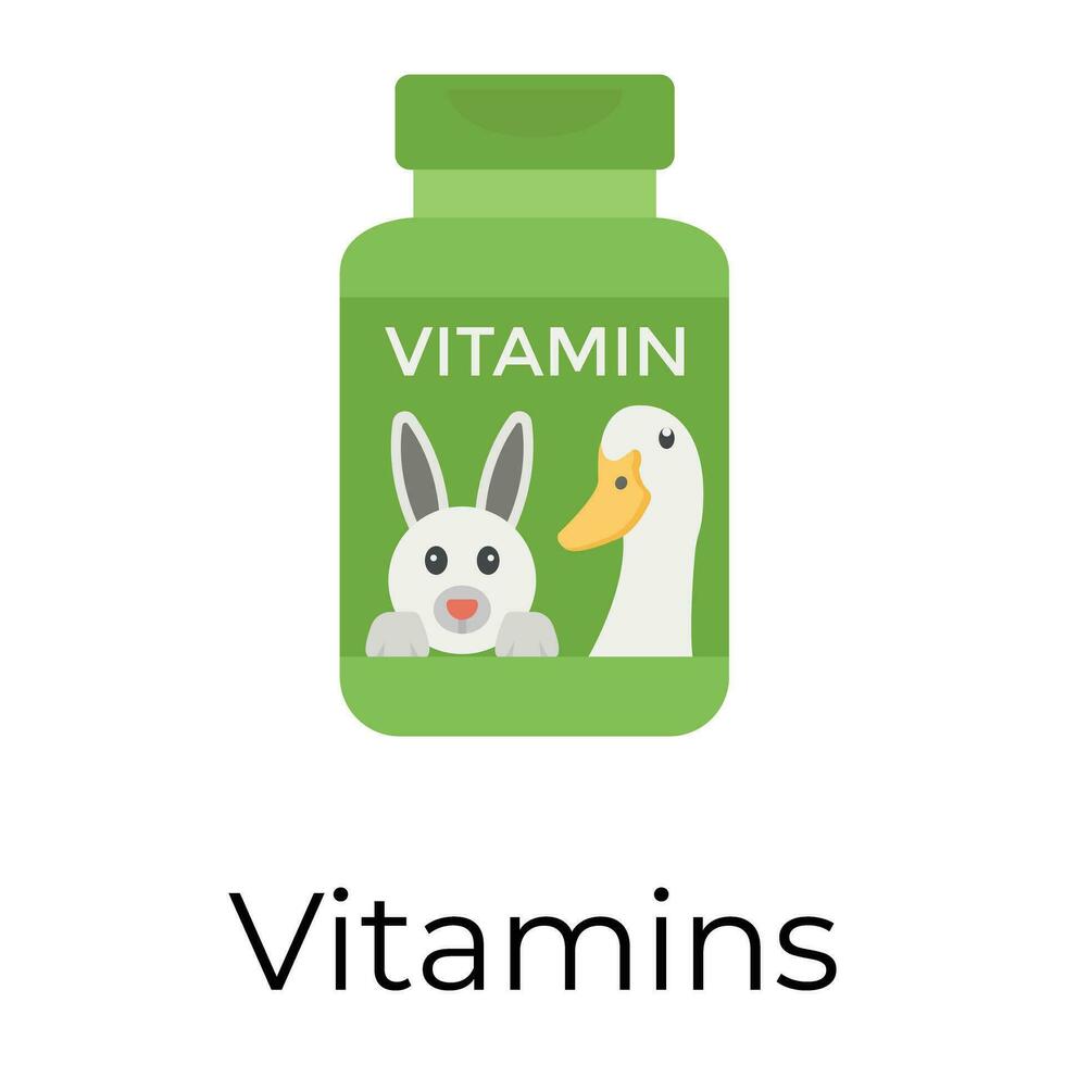 Trendy Vitamins Concepts vector