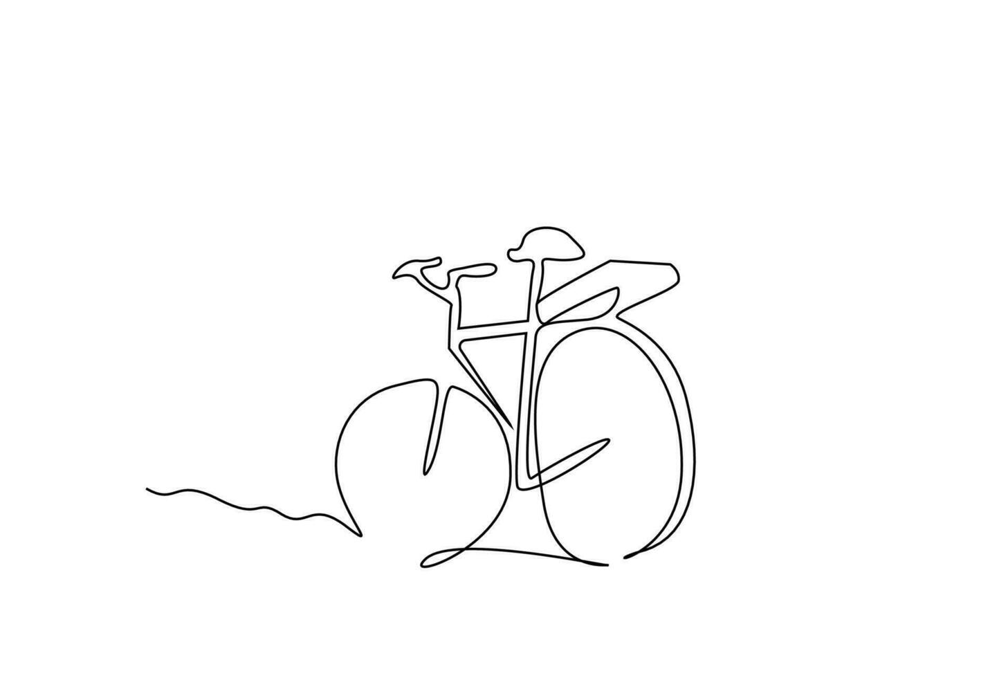 bicycle vehicle transportation simple line art design vector